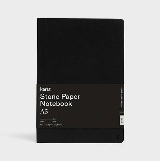 Karst | A5 Softcover Notebook: Black / Blank from Out of the Box Gifts