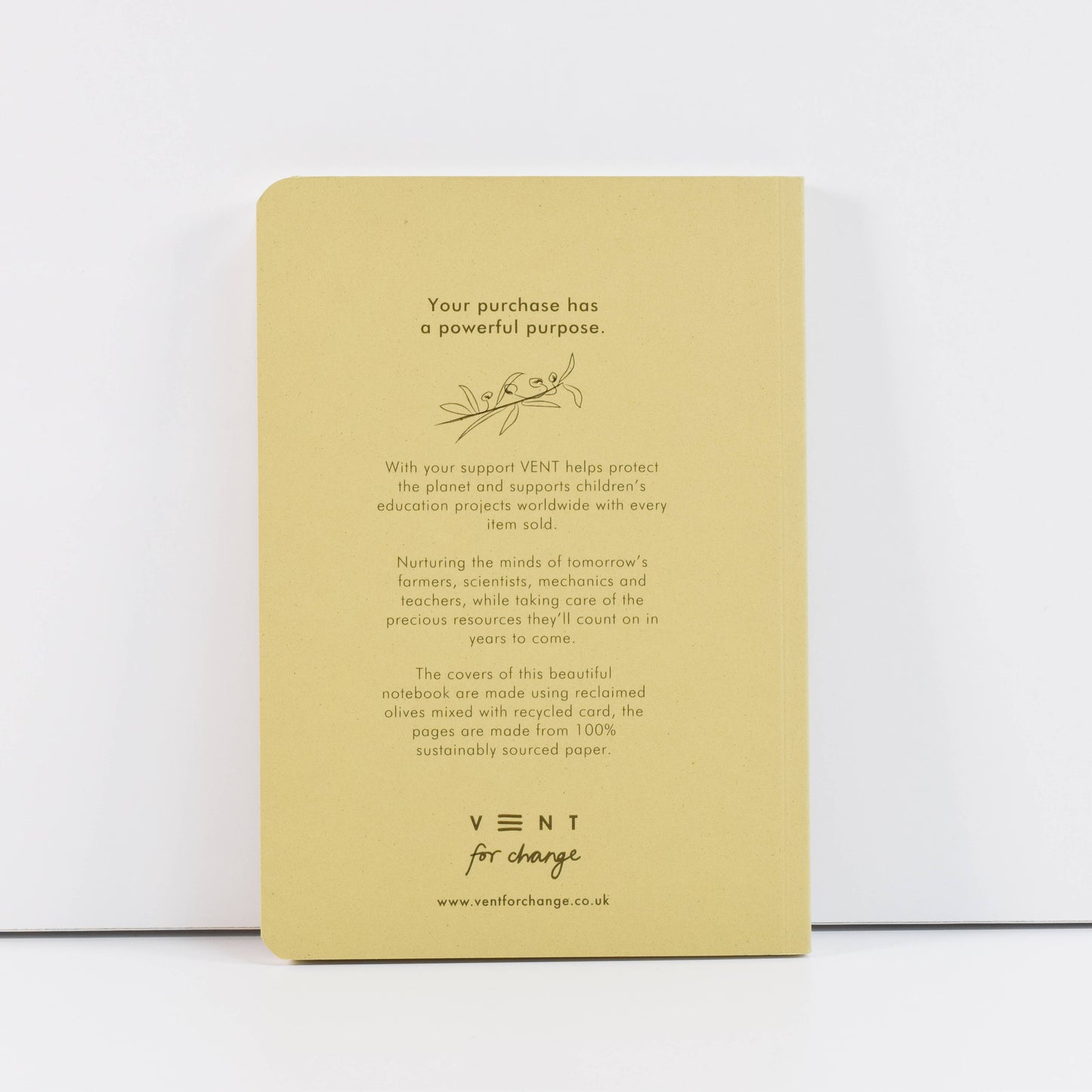 A5 Lined Olive Notebook – A Sustainable Stationery Essential - Out of the Box Gifts